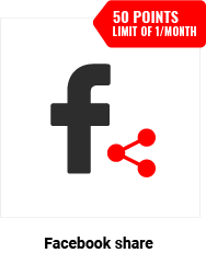 Facebook share - 50 POINTS*