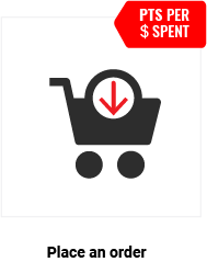 Place an order - PTS PER $ SPENT